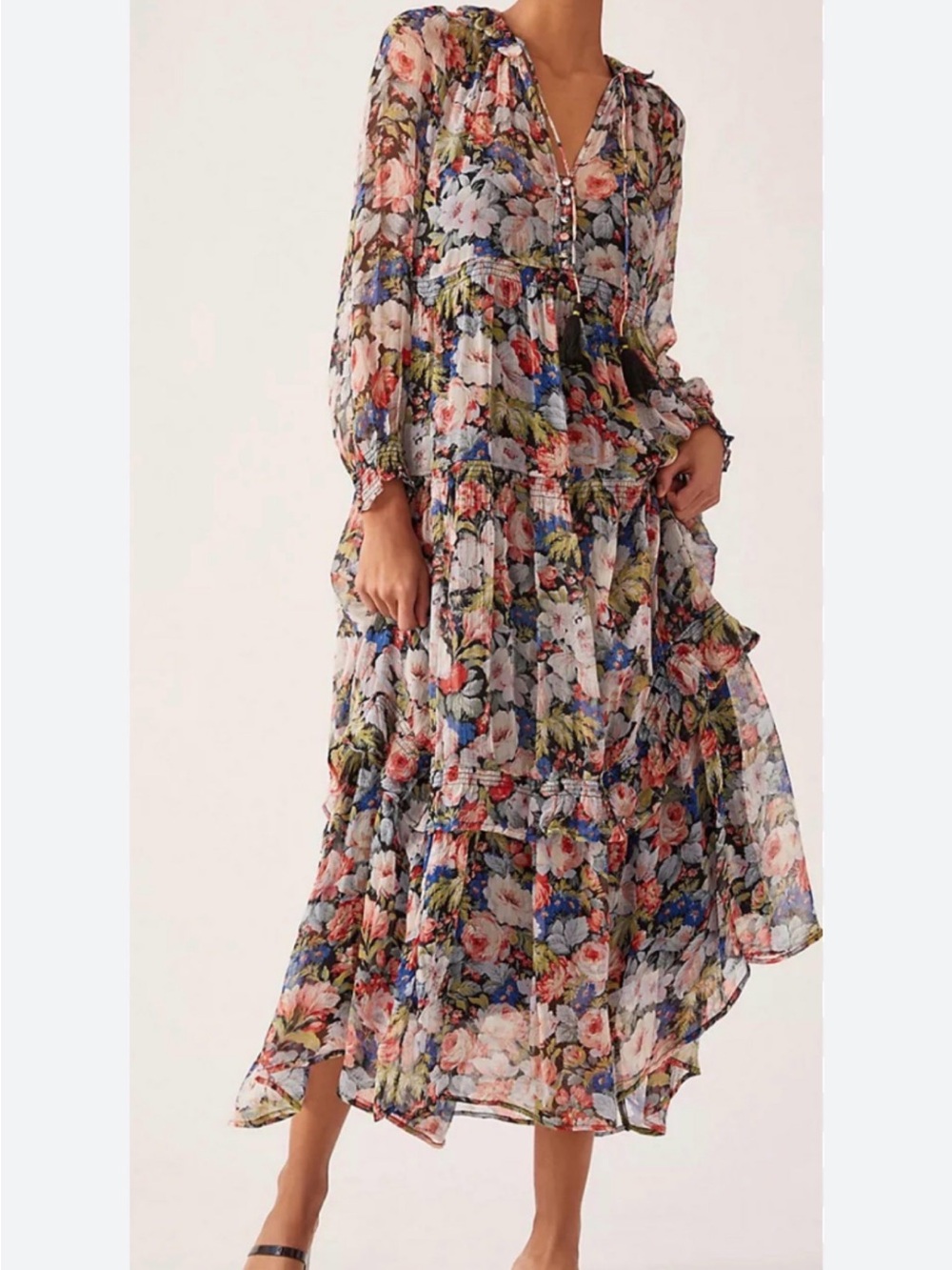 Anthropologie Marais Chiffon Maxi Dress - Read Description